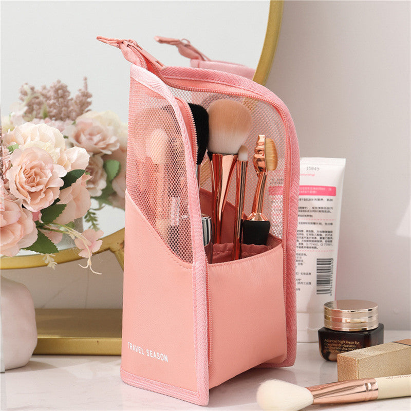Travel Makeup Brush Holder – Waterproof & Foldable Cosmetic Bag