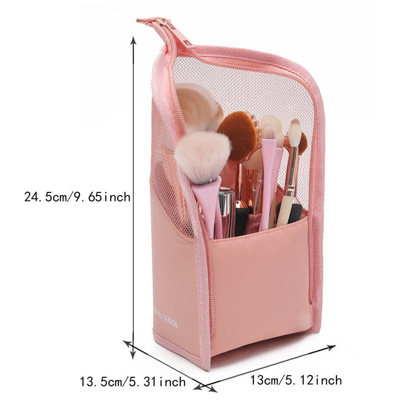 Travel Makeup Brush Holder – Waterproof & Foldable Cosmetic Bag