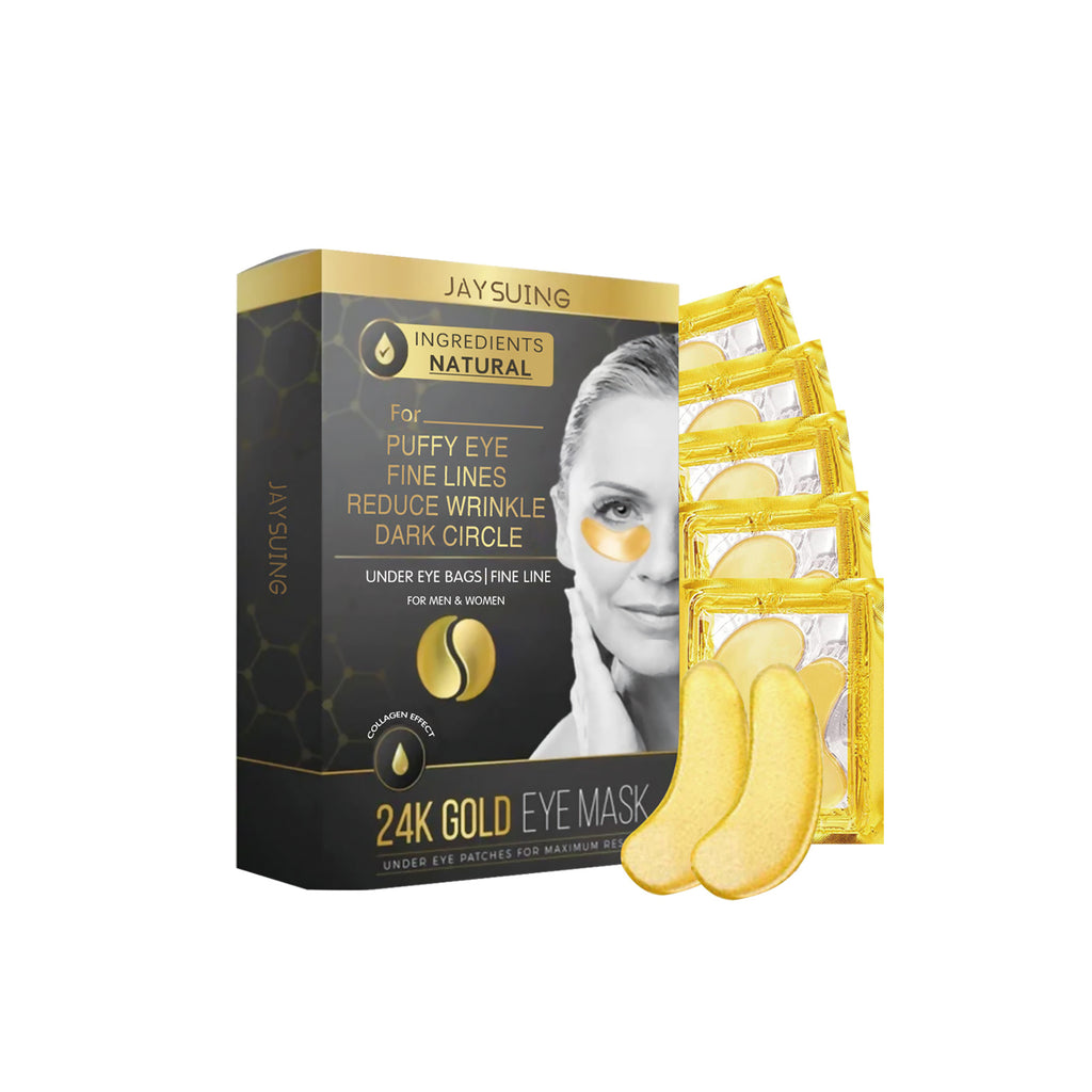 Jaysuing 24K Gold Under Eye Mask – Hydrating, Anti-Aging & Dark Circle Treatment